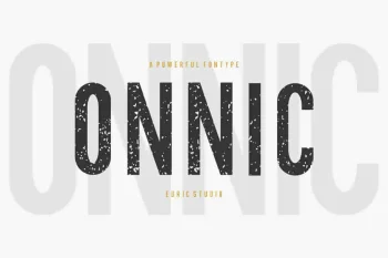 ONNIC Stencil Font with Four Style