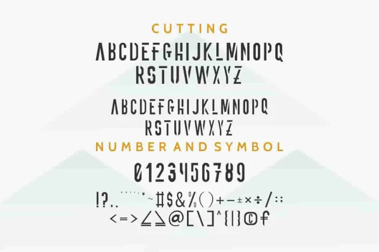 ONNIC Stencil Font with Four Style