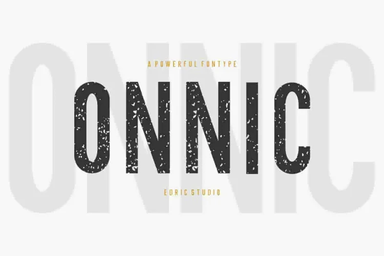 ONNIC Stencil Font with Four Style