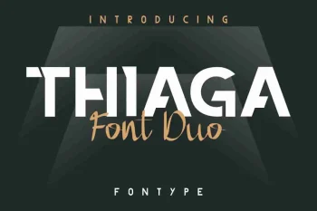 THIAGA Sans Script Font Duo