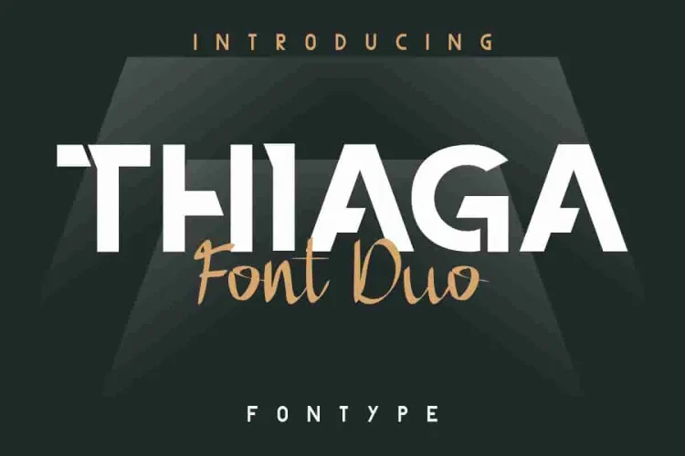 THIAGA Sans Script Font Duo