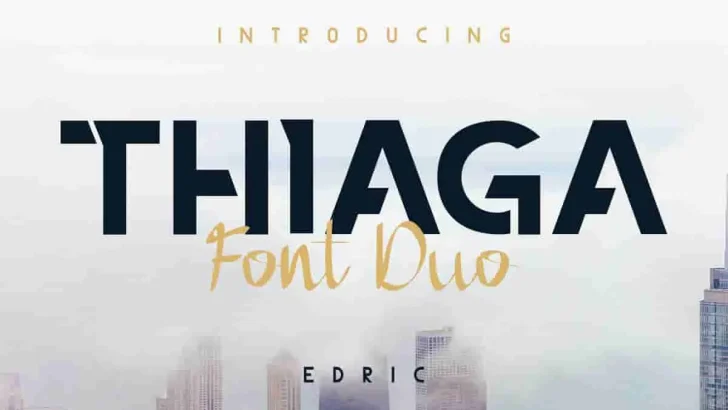 THIAGA Sans Script Font Duo
