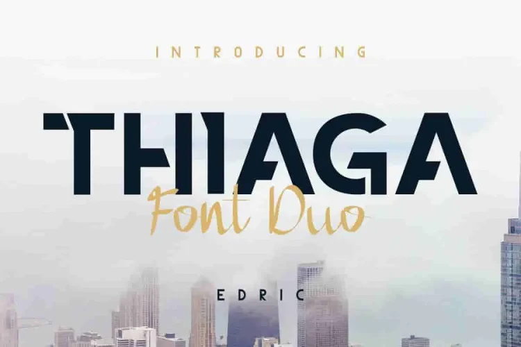 THIAGA Sans Script Font Duo