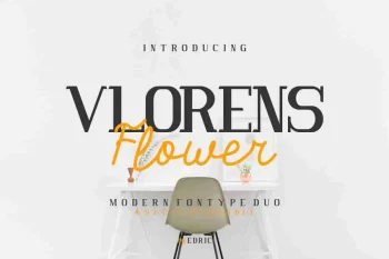 Vlorens Flower Stylish Fonts Duo