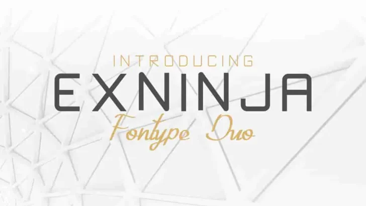 Exninja Calligraphy Font Duo