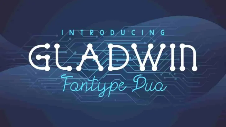 Gladwin Script Style Font Duo