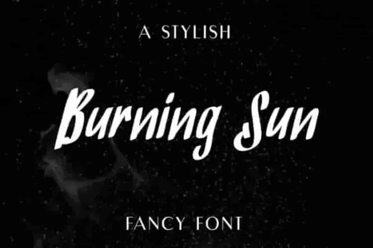 BurningSun Brush Marker Fancy Font