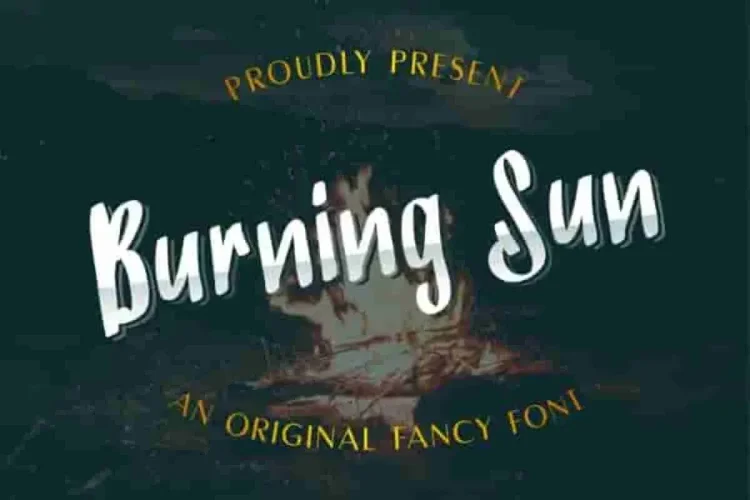 BurningSun Brush Marker Fancy Font