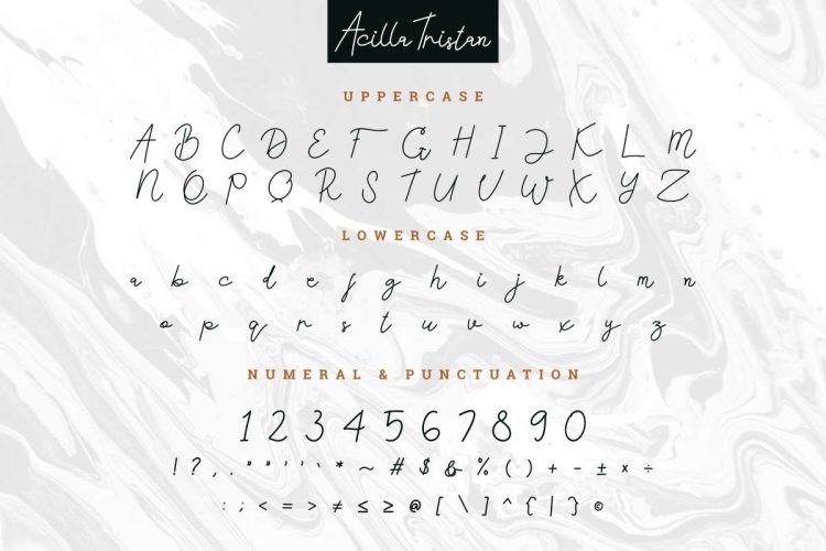 Acilla Tristan Handwriting Font - Image 2