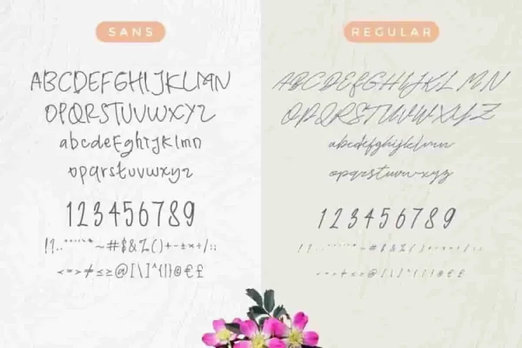 WhiteHoney Handlettered Font Duo