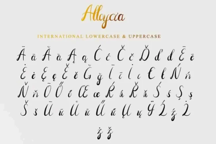 Alloycia Calligraphy Script Font