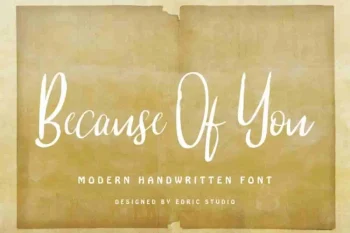 Because Of You Handwritting Font