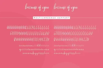 Because Of You Handwritting Font