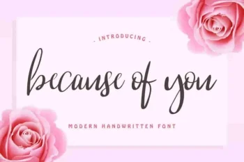 Because Of You Handwritting Font