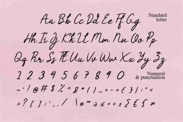 Charlyn Rushmoor Handwriting Font