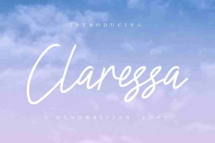 Claressa Signature Handwriting Font
