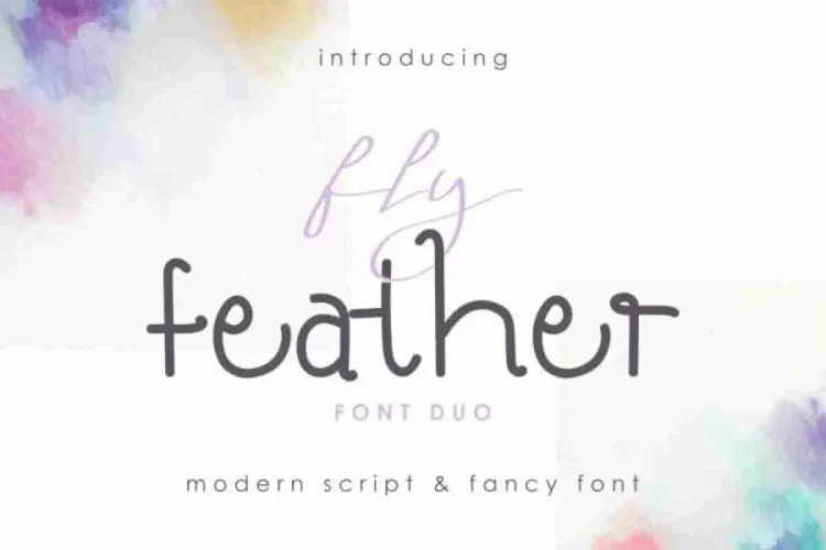 Fly Feather Font Family Duo