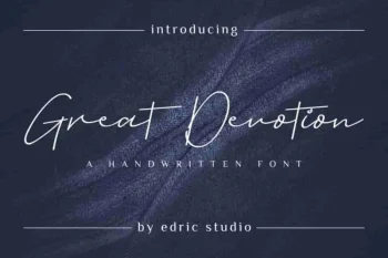 Great Devotion Handwritting Font