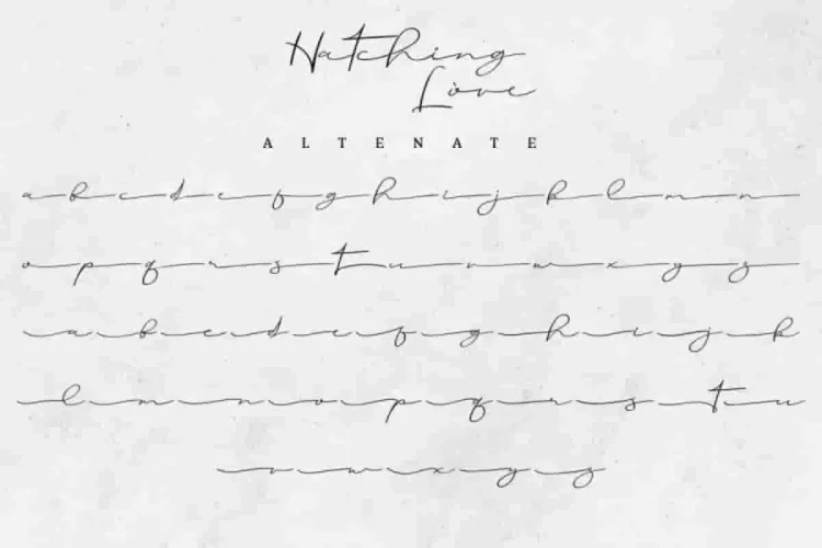 Hatching love Handwritting Font
