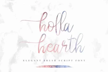 Holla hearth Brush Script Font