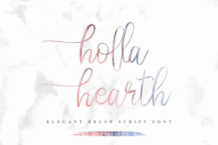 Holla hearth Brush Script Font