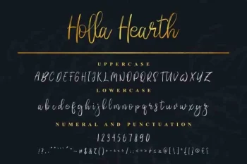 Holla hearth Brush Script Font