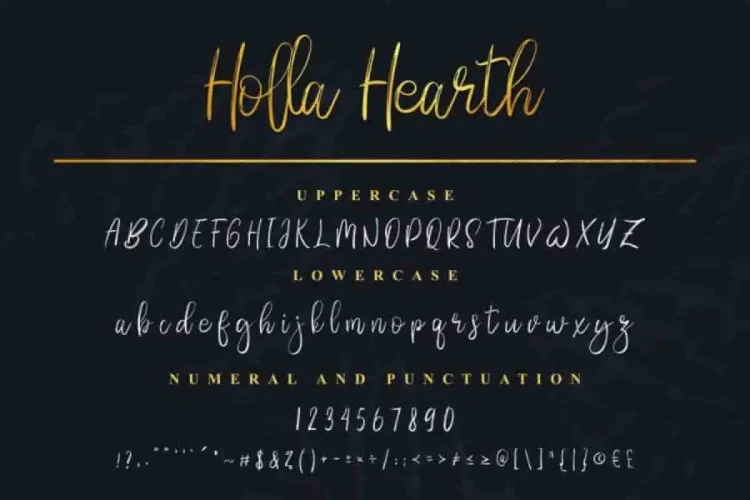 Holla hearth Brush Script Font