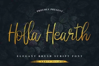 Holla hearth Brush Script Font