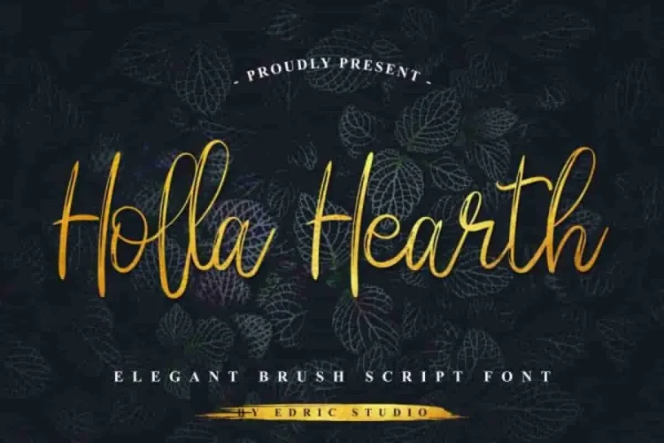 Holla hearth Brush Script Font