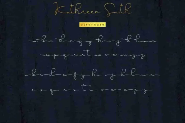 Kathreen Smith Elegant Signature Font