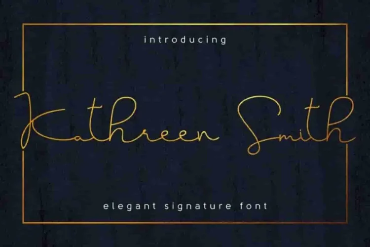 Kathreen Smith Elegant Signature Font