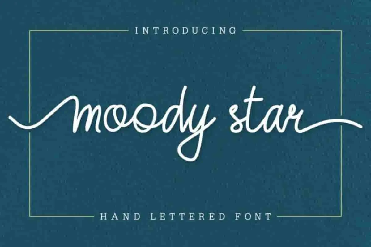 Moody Star Script Handwriting Font