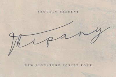 Thipany Signature Font by EdricStudio