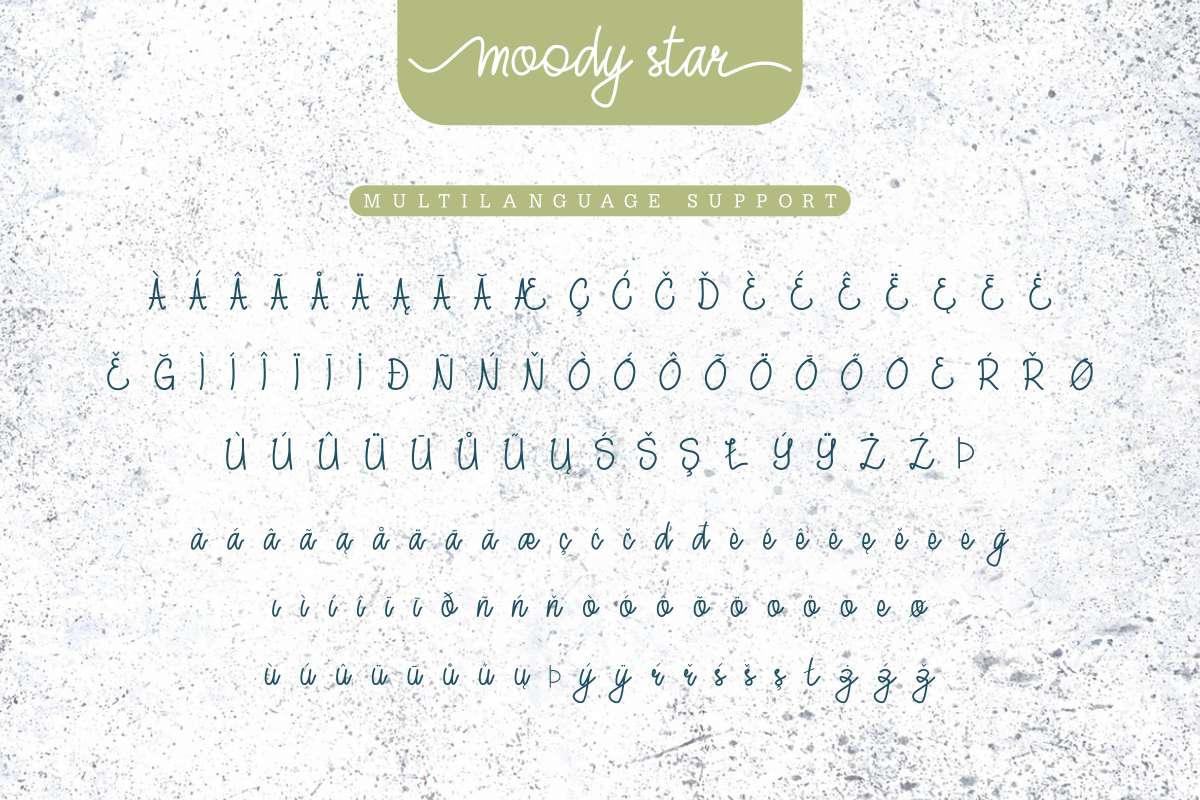 Moody Star Script Font By Edricstudio