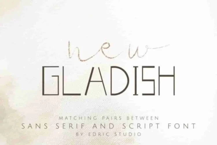 New GLADISH Fancy Display Font Duo