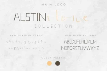 New GLADISH Fancy Display Font Duo