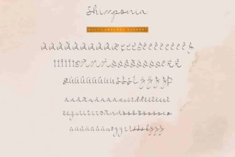 Shimponia Calligraphy Font