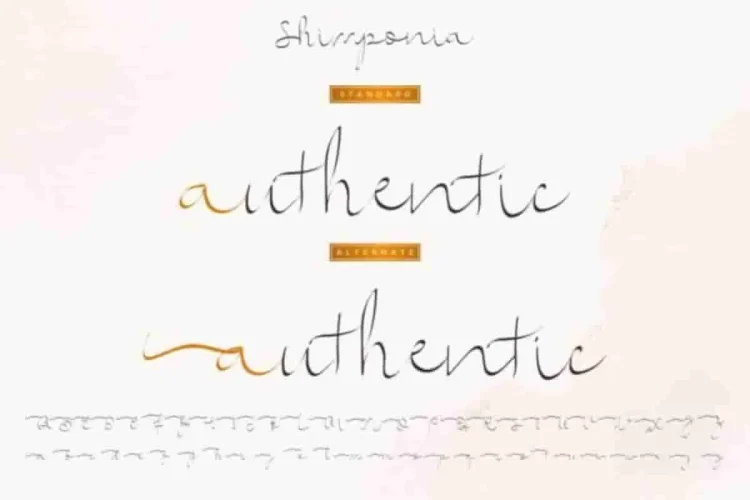 Shimponia Calligraphy Font