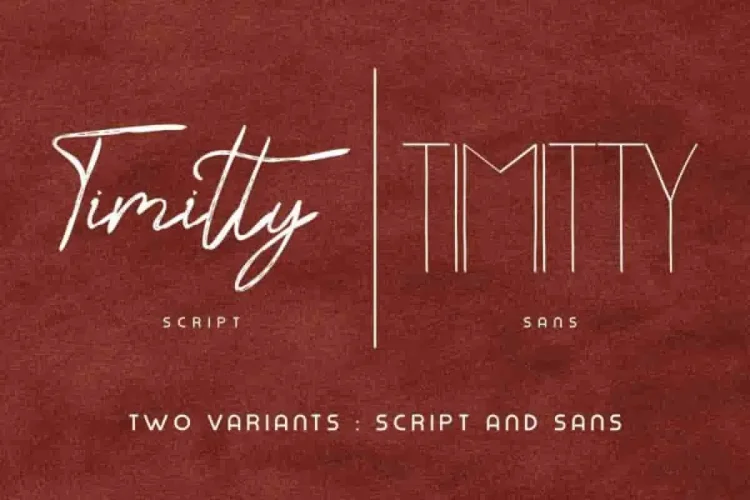 Timitty Sans & Script Font Duo