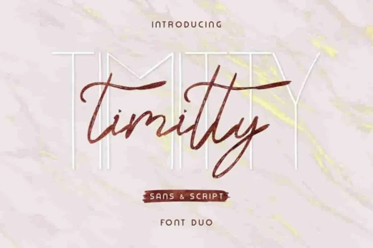 Timitty Sans & Script Font Duo