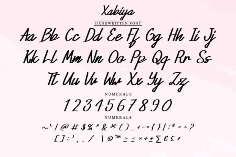 Xabiya Marker Handwritting Font