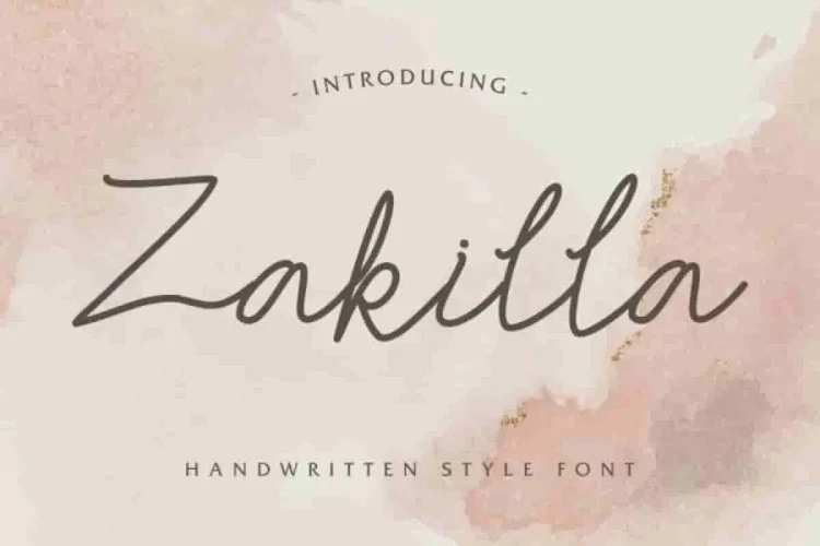 Zakilla Handwritten Style Font
