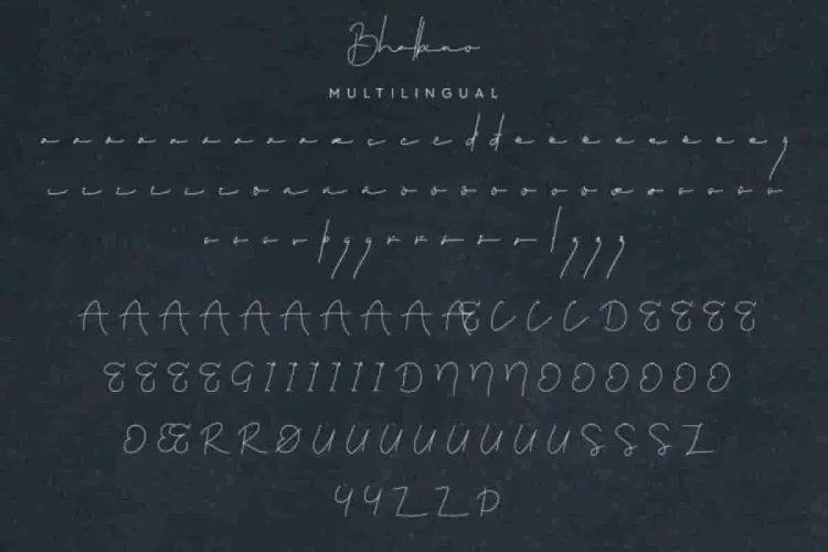 Bhalbino Handwriting Signature Font