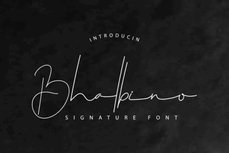 Bhalbino Handwriting Signature Font