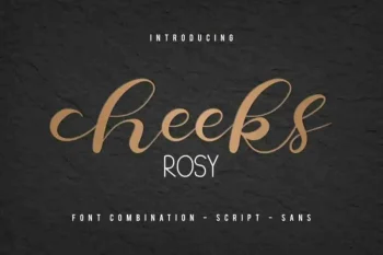 Cheeks Rosy Font Duo Typeface