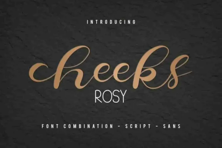 Cheeks Rosy Font Duo Typeface