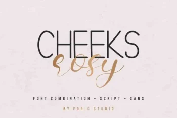 Cheeks Rosy Font Duo Typeface