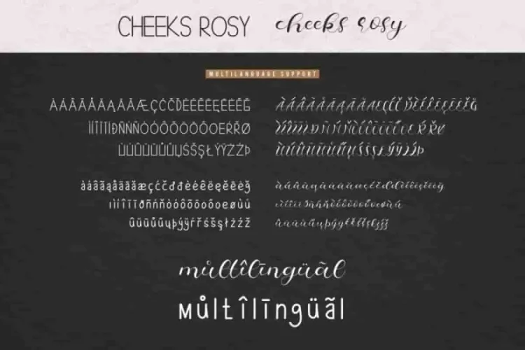 Cheeks Rosy Font Duo Typeface
