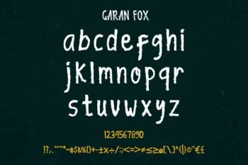 Garan Fox Hand Brush Typeface Font