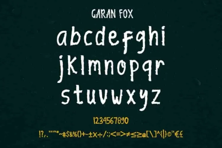Garan Fox Hand Brush Typeface Font